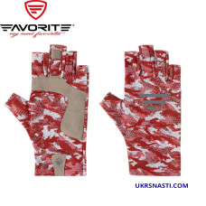 Перчатки Favorite Solar Fishing Gloves 5 Cut Red размер L/XL